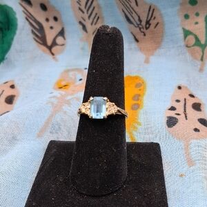 Vintage Aquamarine Ring Sz 7.5